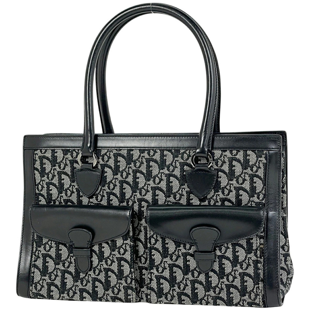 Christian Dior Trotter tote bag handbag canvas black
